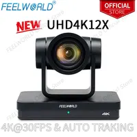 FEELWORLD UHD4K12X 4K PTZ Camera USB POE 12X Optical Zoom AI Auto Tracking Multiple Video Outputs Up to 255 Preset Positions 1