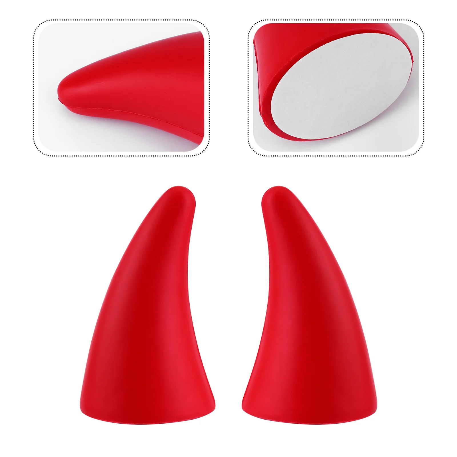

2Pcs Car Auto Truck Elasticity 3D Horn Sticker Bumper Decoration Auto Car Decal Decoration Anti- Collision Protector for