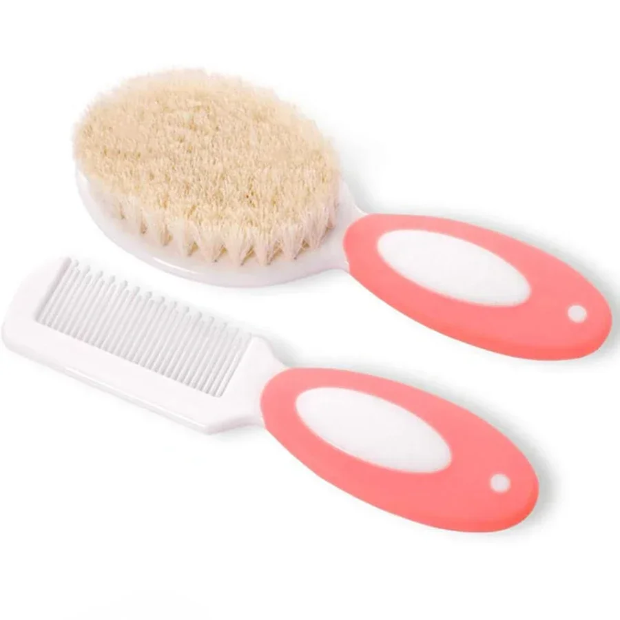 Baby Hair Brush Set for Newborn Toddlers Soft Bristles Silicone Cradle Cap Massaging Brush Infant Hair Care Bathing Soft Comb