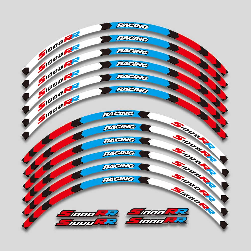 8PCS / Lot 3D Gel Motorcycle Wheel Rim Strip Decal Car Sticker for BMW Motorrad  Stickers