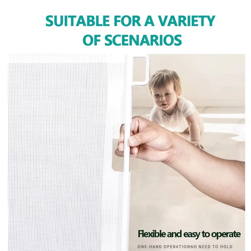 Baby Gate Baby Doors Security Barrier Stairs Kids Safety Gate for Children Safe Mesh Doors Barrier for Dogs Pet Stopper 150x86cm
