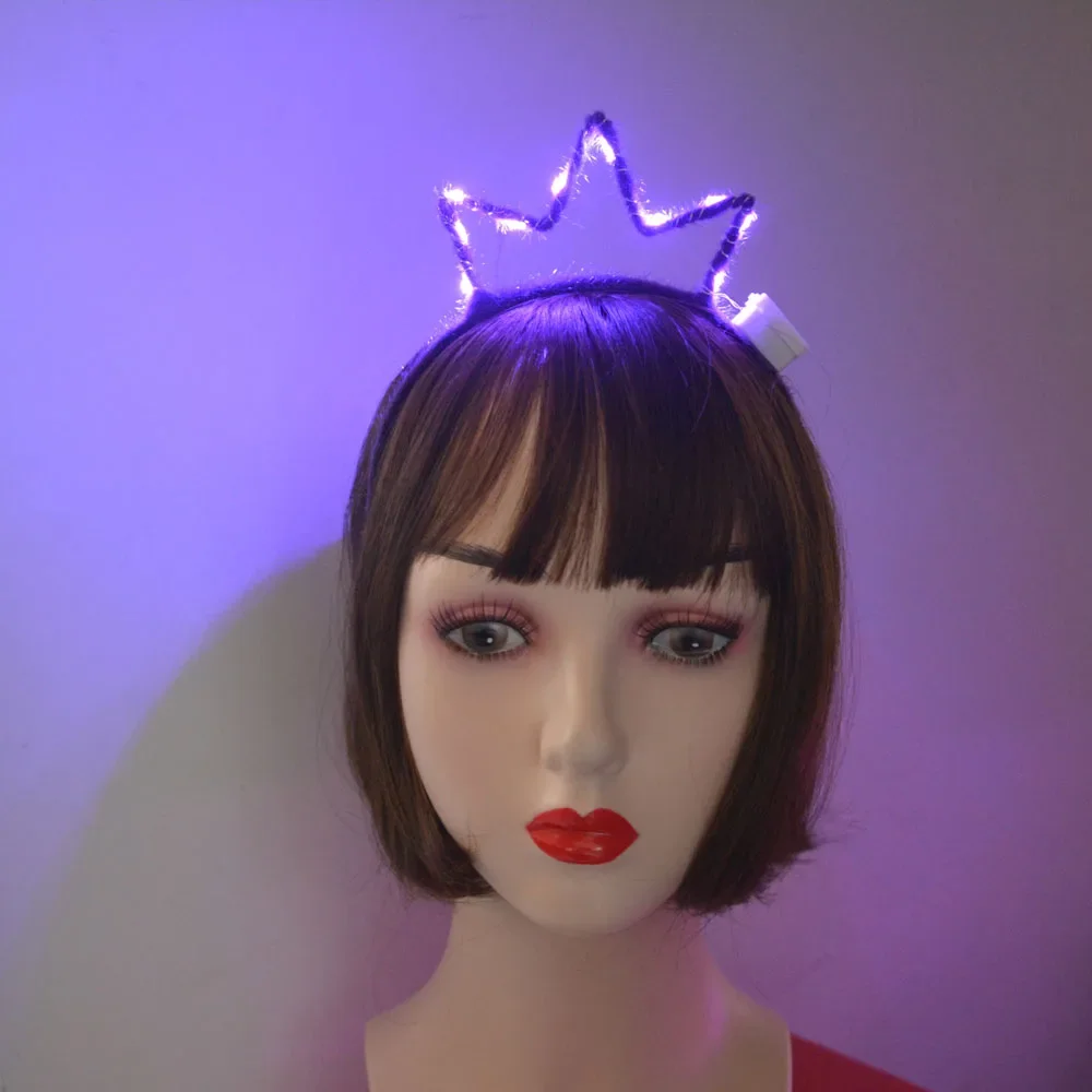 1pcs Women Kids Light up LED Party Glow Flower Headband Crown Wreath Cat Bunny Ear Hairband Birthday Gift Wedding Festival