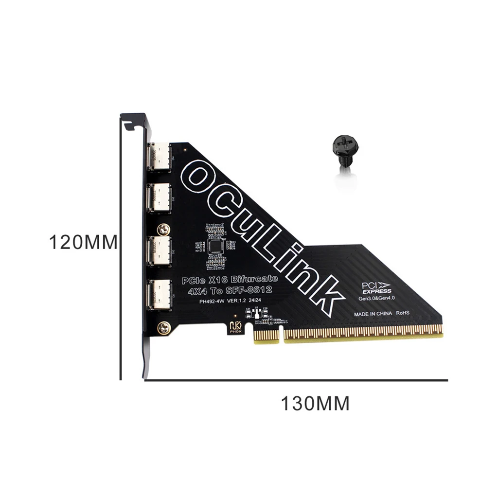 PCIe 4.0 X1 To Oculink SFF8611/8612 Expansion Card To SFF-8639 U.2 SSD For External Graphics Card For Win Linux Amazing I.60629186