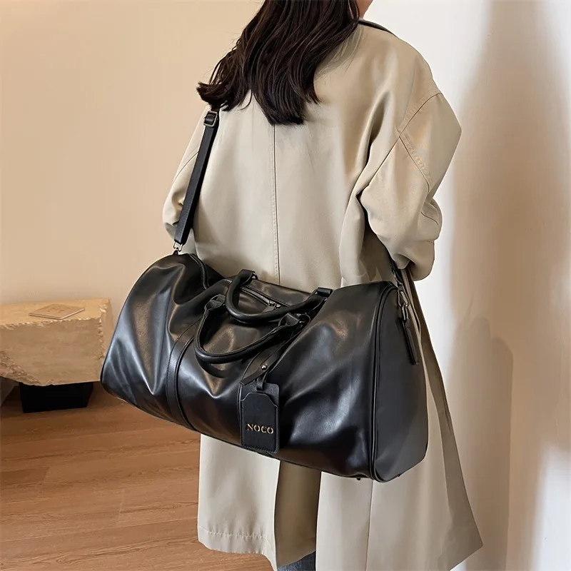 Women's Vintage Fashion Tote Bag Versatile Large Capacity PU Leather Shoulder Bag with Detachable Strap for Work & Travel Tote