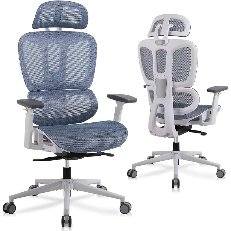 

Ergonomic Office Chair with Lumbar Support, High Back Home Office Chairs with Adjustable Seat Depth, 3D Armrests