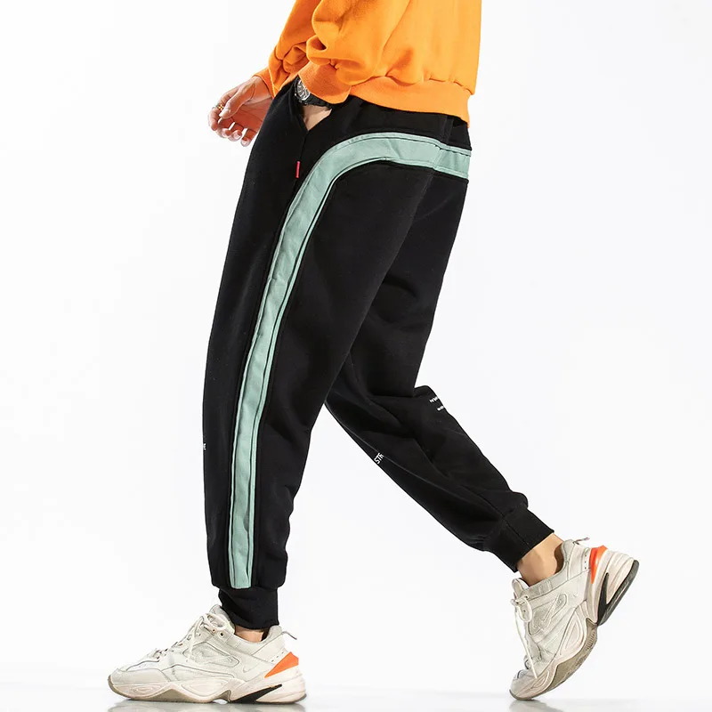 Side Striped Sweatpants Men 2021 Brand 
