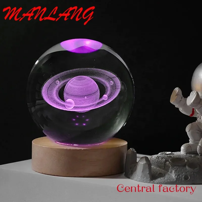 

Custom Luminescent Starry Planet Moon Crystal Ball Small Night Light Projection Atmosphere Light