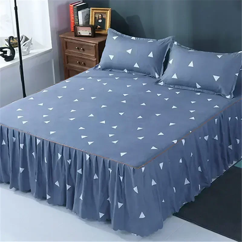 3PCS/set Modern Printed Bedspread Cool Bed Skirt Machine Washable Sheets Bed with Elastic Bedspreads Sheets Dust Cover Bedding - Image 5