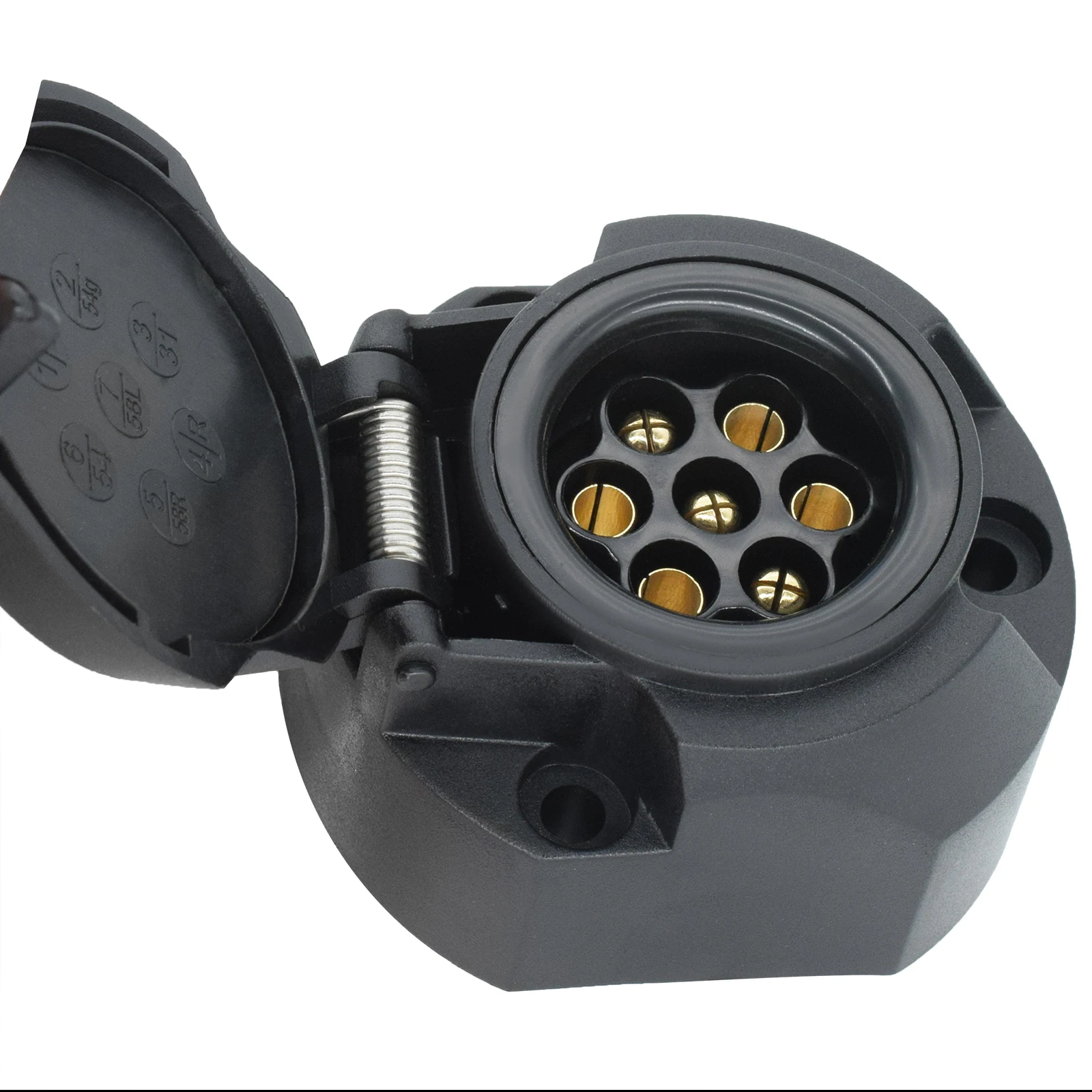 7 Pin 12V European Trailer Socket + Plug Tow Bar Electrics Connector Adapter For RV Truck Vans Caravans Transfer Signal Adapter trailer plug adapter trailer socket trailer plug socket trailer plug