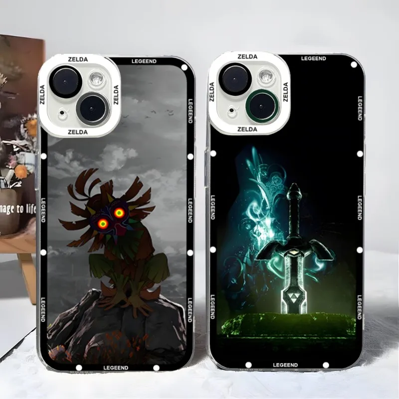 Gioco L-Legends Of The Z-Zelda Custodia Per Telefono Trasparente Per Iphone 13 Pro Max 12 Mini 14 11 Cover Posteriore Morbida In Tpu Angel Eye