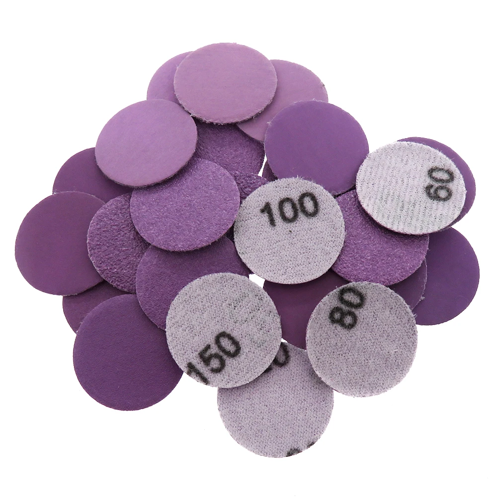 1 Inch Purple Sandpaper Kit 50/100/150 Pcs 60-10000 Grit Hook&Loop Professional Aluminum Oxide Sand Paper For Car Wood Metal,sanding discs,sandpaper set,polish sand paper,sandpaper tools,mini sandpaper kit