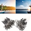 10PCS 100% Fluorocarbon Fishing Line Fishing Rod Fluorocarbon Line With Rolling Swivel And Quick Lock Pressure Test 7-18kg 3