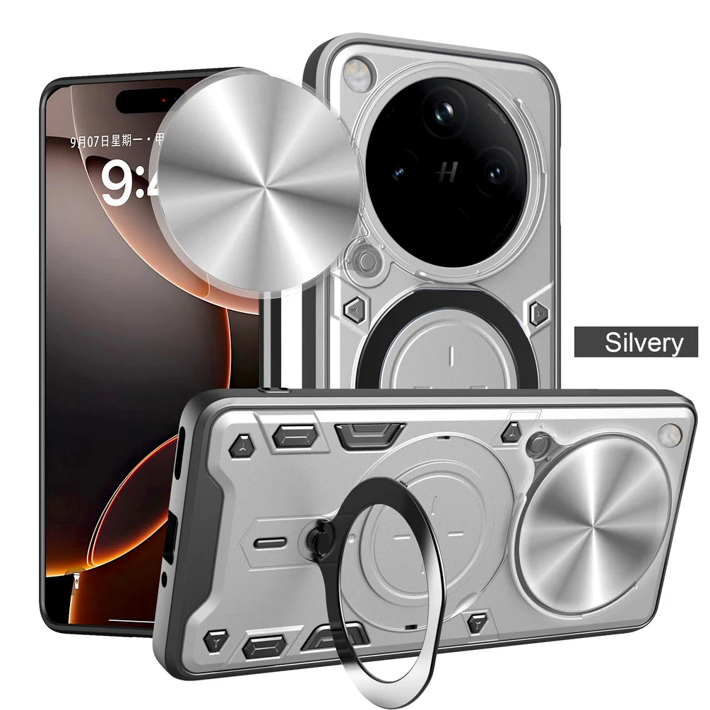 Enhanced Armor Rotating Metal Ring Holder Magnet Car Mount Case