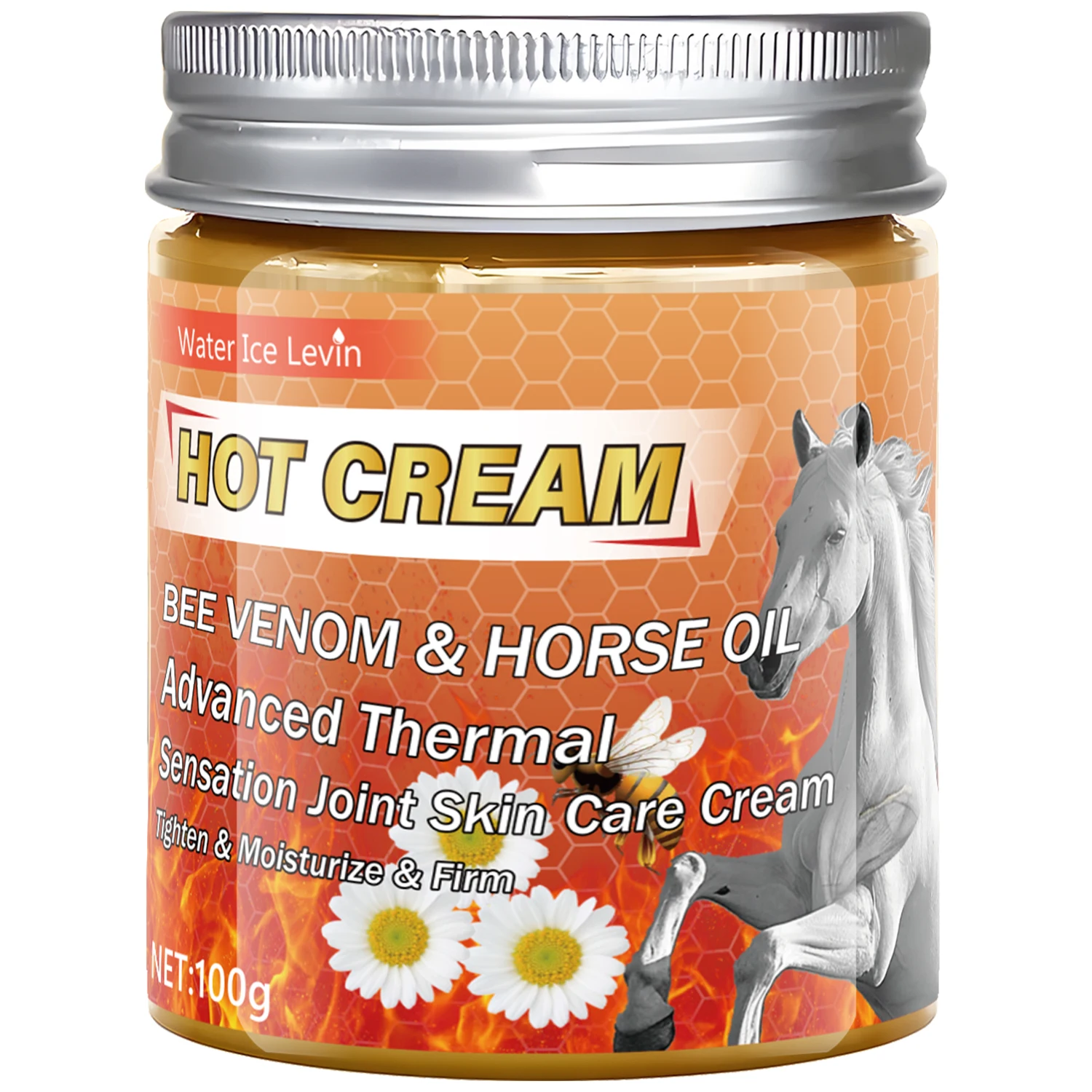 Advanced Thermal Bee Venom & Horse Oil Hot Cream for Joint Skin Care, Tighten & Moisturize & Firm. - immagine 6