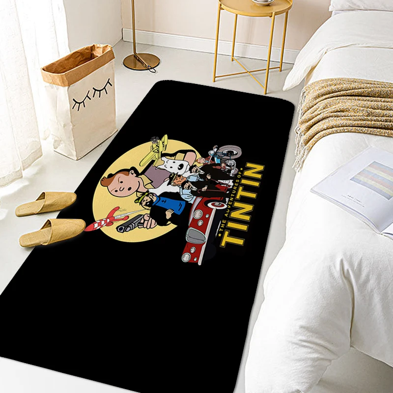 

Rug for Bedroom T-Tintins Veranda Floor Mat Funny Doormat Entrance Door Living Room Floor Carpet Anti Slip Room Decorating Items