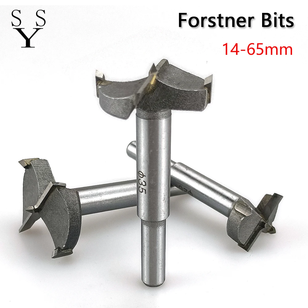 1Pcs 14-65mm Forstner Drill Bits Self Centering Hole Saw Cutter Carbon Steel Tungsten Carbide Wood Cutter Woodworking Tools