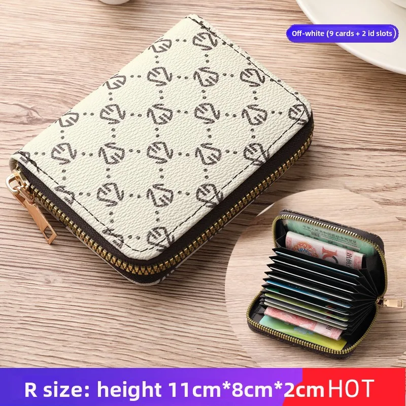 Women's Elegant High-Grade Small Card Holder Wallet with Multiple Card Slots Large Capacity for Driving License