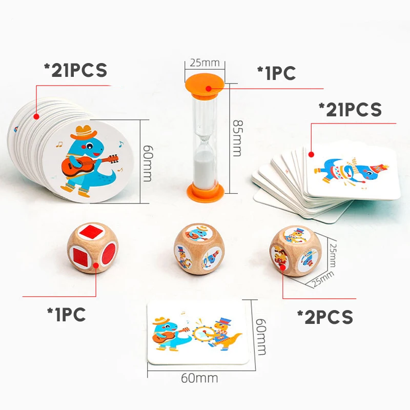 Kids Logic Board Game Dinosaur Pattern Memory Chess Matching Game Reaction Training Educational Interaction Toys For Children 6