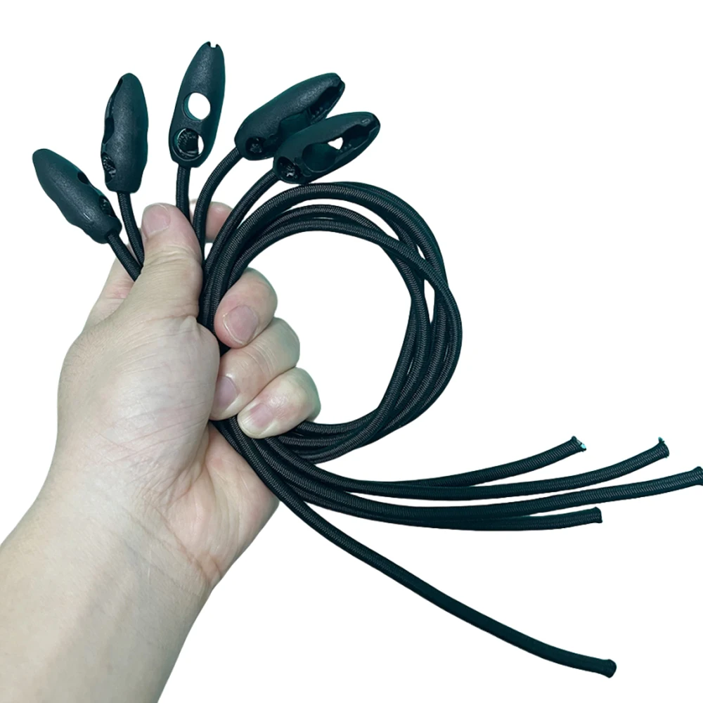 5/10/15Pcs 56cm High Elasticity Latex Tied Rope Cord Elastic Tie Strap String Carabiner Hooks Kayak Cycling Luggage Packing Rope