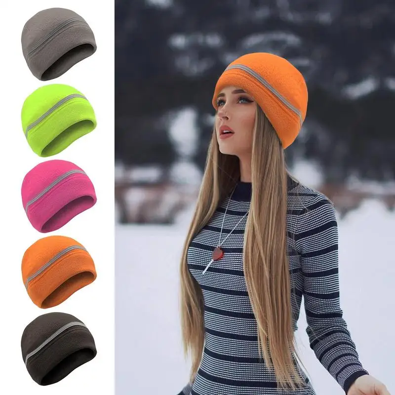 Reflective Winter Hat Winter High Visibility Unisex Beanie Safety Beanie Reflective Hat Comfortable Warm For Outdoor