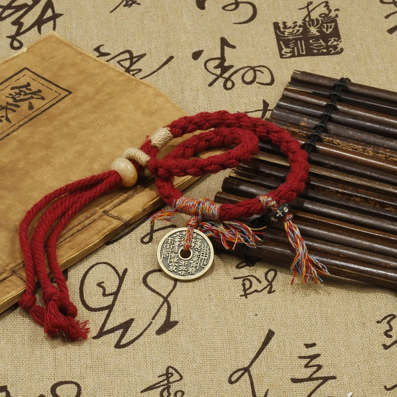 Chinesischer Berggeist, Geld verbringen, Armband, nationaler Wind, tibetisches handgewebtes Paar, glückliche rote Armbänder, Bang-Seil-Armreifen