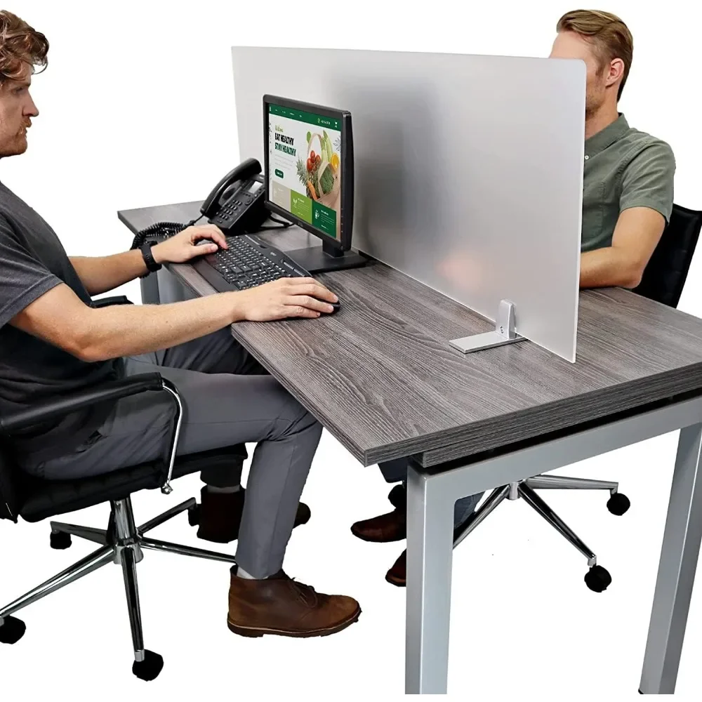 Free Standing Screen Privacy Desk Divider Home & Office Partitions for Table Top Workstation, Portable Cubicle Panel for Work