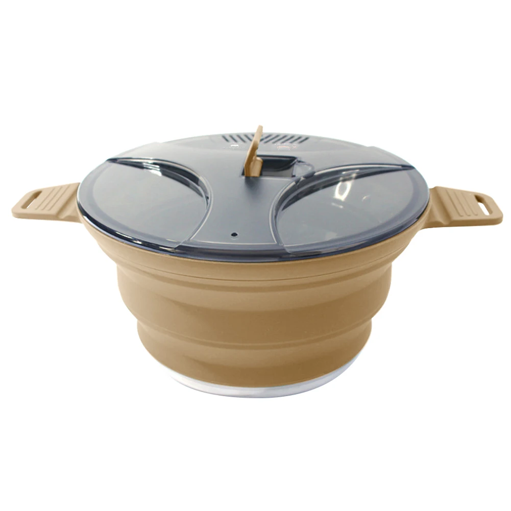 Foldable Portable Camping Kettle Saving Space Camping Cook Pot Heat Resistant for Hiking Backpacking for Picnic Travel Tableware kitchen utensils camping cookware camping cookware set