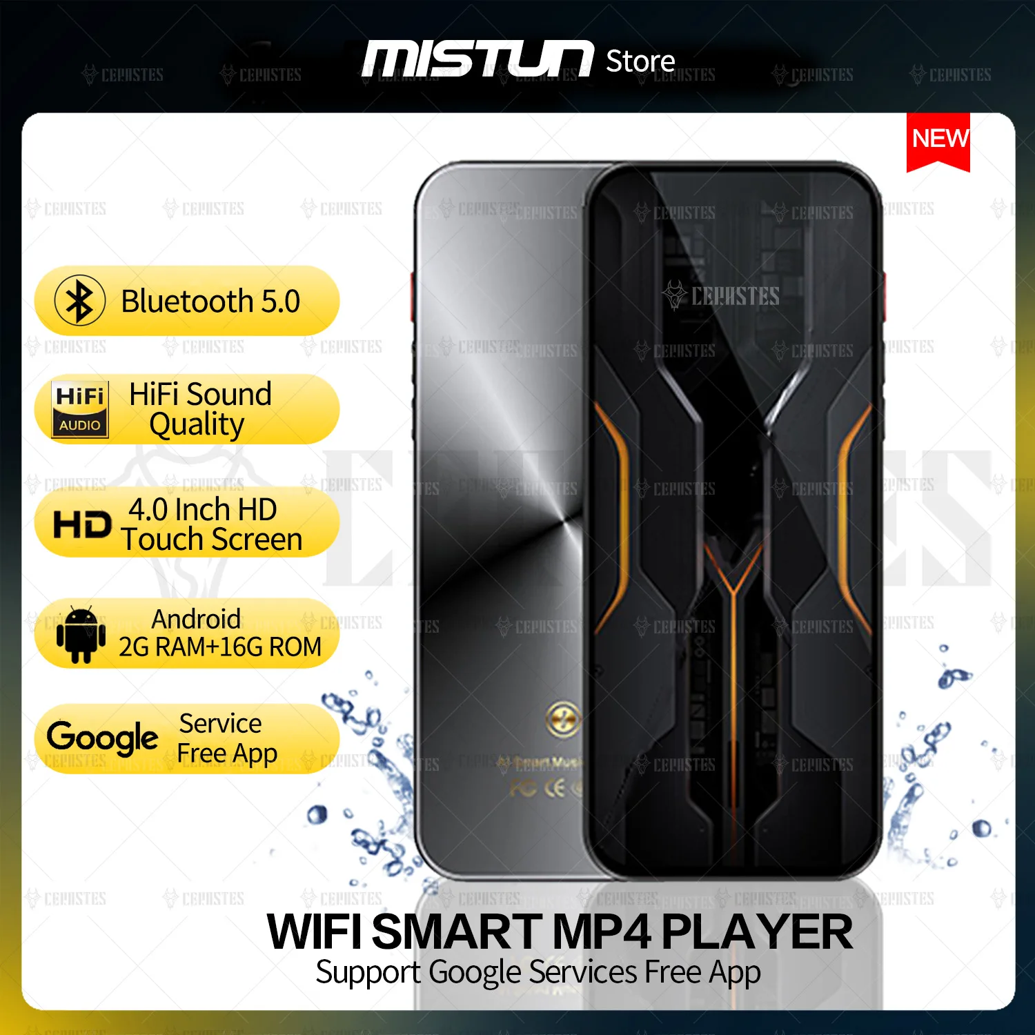 Android Smart MP4 Player Google Play Free APP 4.0"Full Touch Screen WIFI MP4 Player Bluetooth5.0 HiFi Mp3 Youtube/Browser