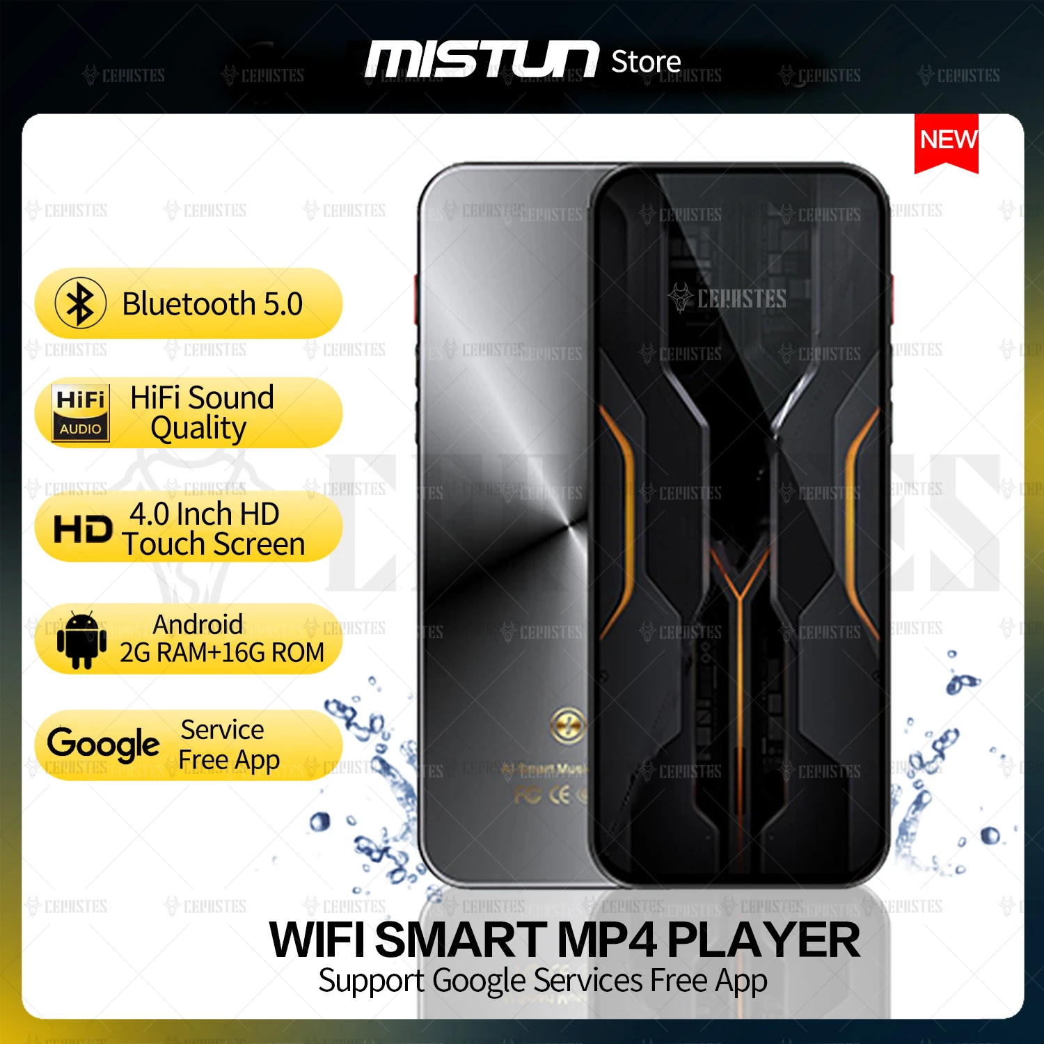 Android Smart MP4 Player Google Play Free APP 4.0"Full Touch Screen