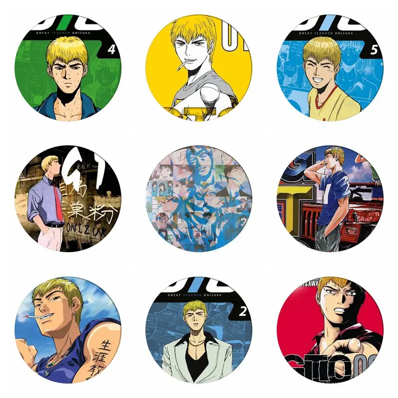 

Great Teacher Onizuka GTO Cosplay Badges Eikichi Onizuka Brooches Jewelry Pin Collection Breastpin for Backpack