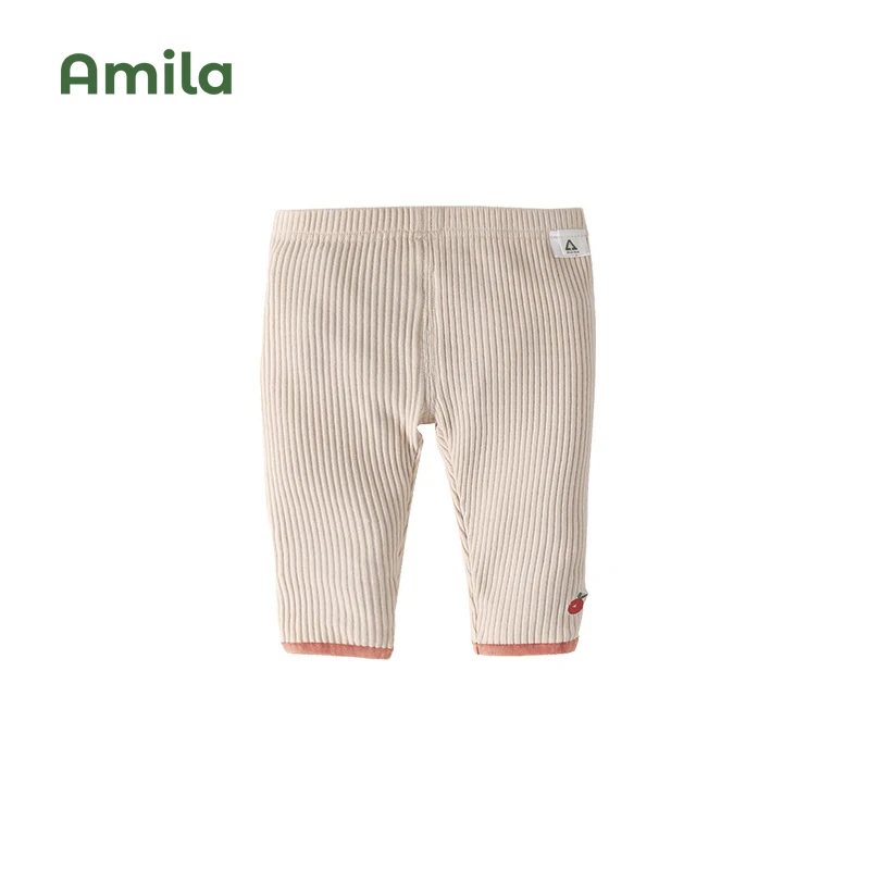 Amila Kids Leggings Spring and Autumn New Tight Cotton Trousers Baby Girls Warm Pants Soft Children's Clothing