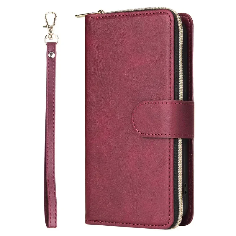 Zipper Wallet Leather Case for Samsung Galaxy - Premium Smartphone Protective Cover