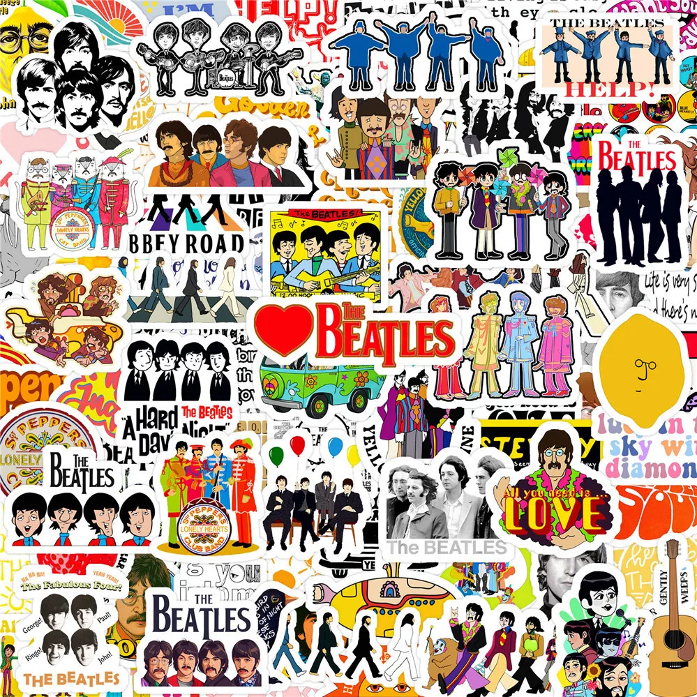 125Pcs The Beatles Season 2 Rock Mini Stickers DIY Ornament For Phone Notebook Journal LanLanStickersWorld Store