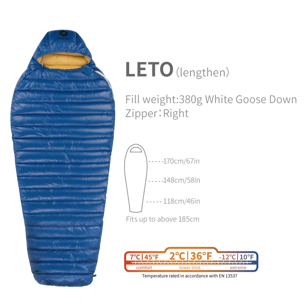 AEGISMAX LETO & NANO 700FP Ultra suchy śpiwór puchowy