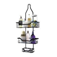 Shower Caddy Over the Head Hanging Shower Caddy with Hooks, Shower Head Caddy with Soap Basket, Hanging Shower Shelves 2