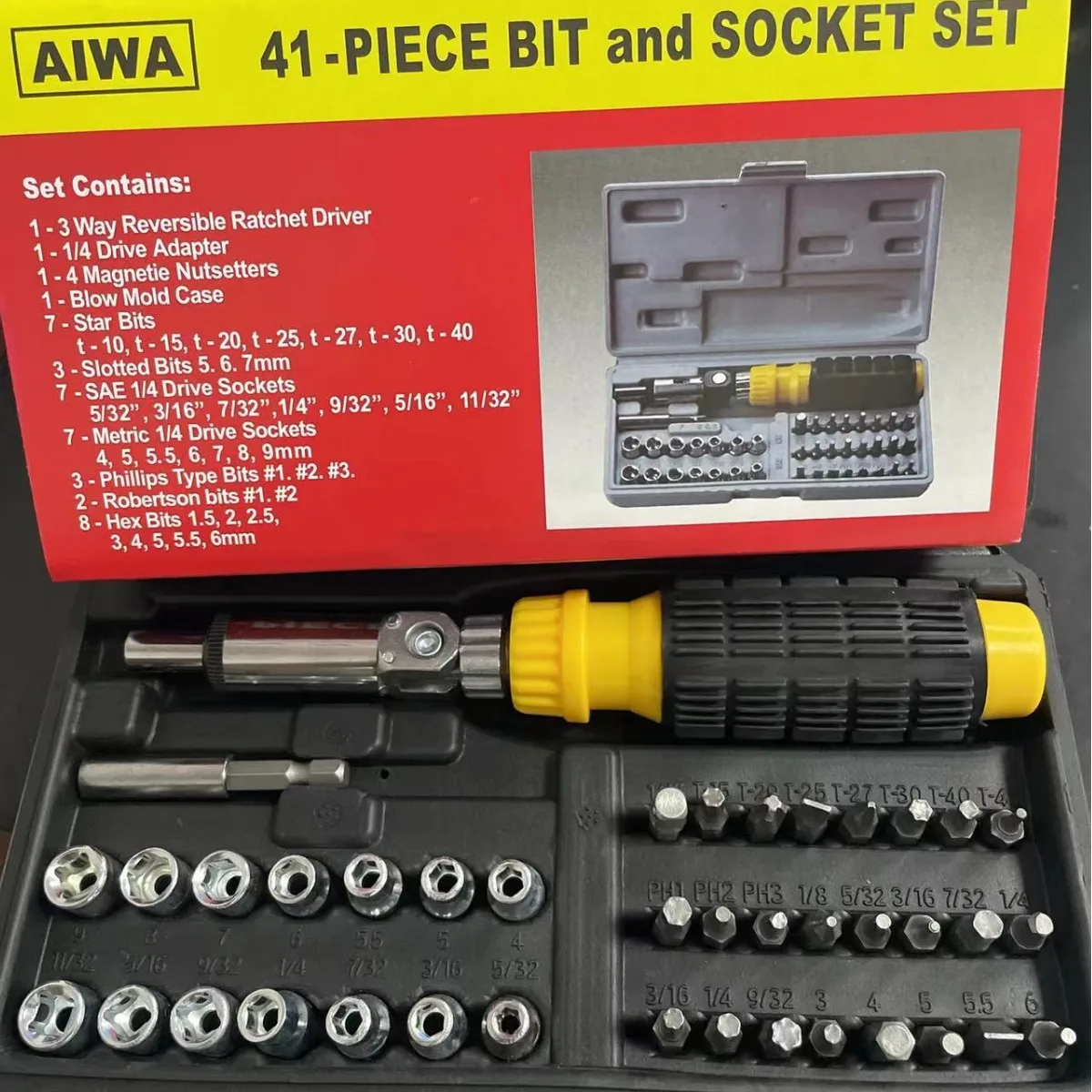 Multi-function Screwdriver Set Socket Screwdriver Combination Tool 41Pcs Screwdriver Set with Handle Hand Tool