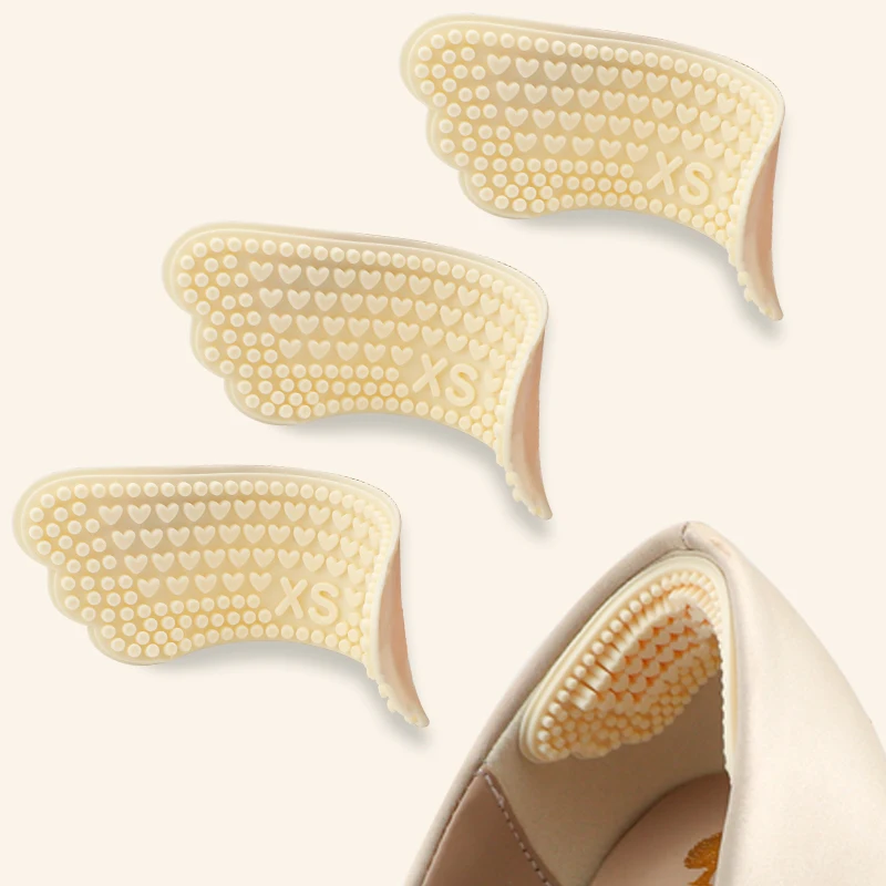 

Silicone Heel Women Men Anti Slip Pad Inserts Shoe Butterfly Pads Heels Anti-falling Shoes Magic Heel Stickers Reduce Shoe Size