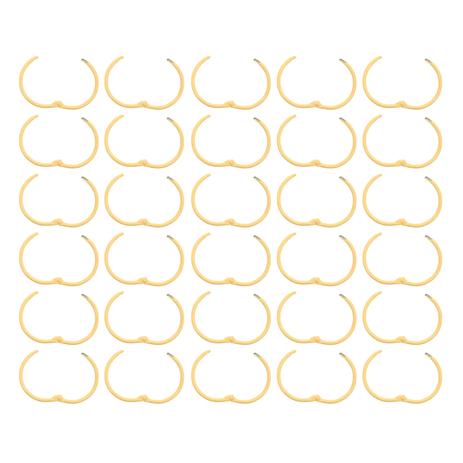 30개 금속 바인더 링 스냅 오픈 루즈 리프 인덱스 카드 플래너 스크랩북 공예 사진 앨범 DIY 바인딩 링 (사무실/학교용)