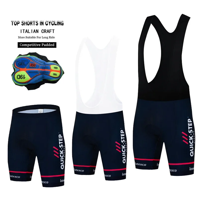 QUICK STEP Summer Cycling Bib Shorts Men Outdoor Bike 19D Padded Riding Bib Tights MTB Bicycle Cycling Shorts Quick Dry cycling bib shorts,cycling shorts