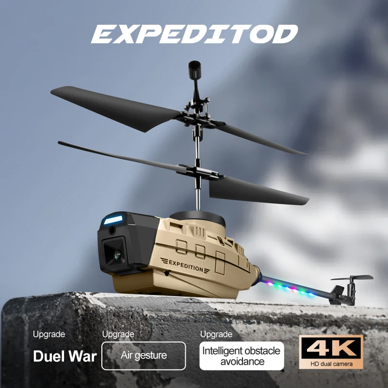 2022 New RC Helicopter With 4K Camera Mini Drone Gesture Sensing ESC Dron Rc Plane Quadrocopter Remote Control Toys For Kid Gift 2