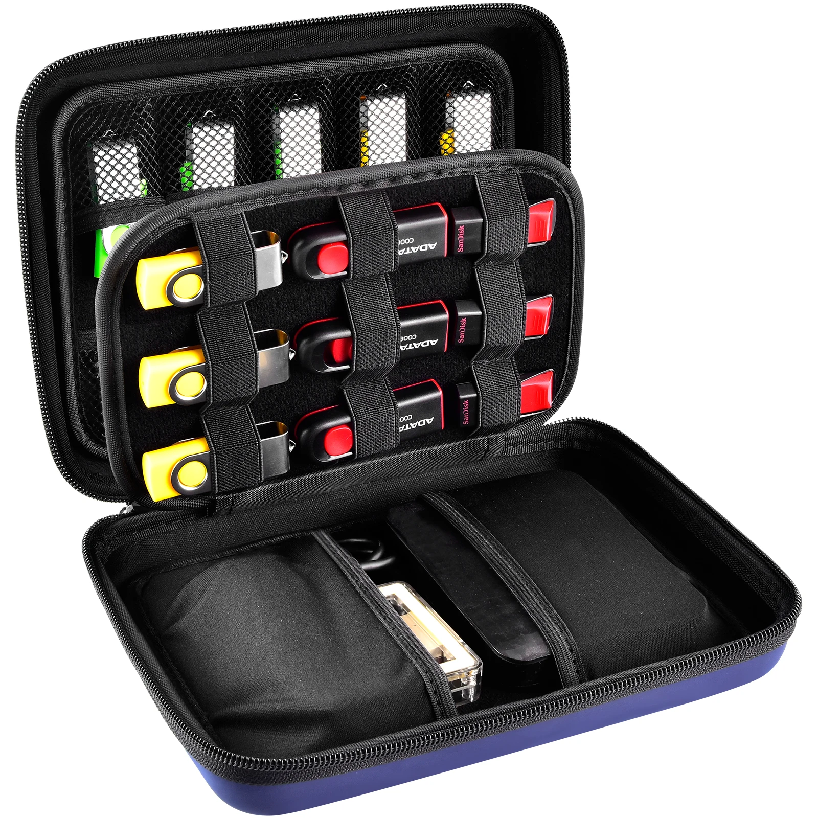 USB Flash Drive Case Thumb Drive Holder Organizer Memory Card SD SDXC SDHC Storage Bag Electronic Accessories Box