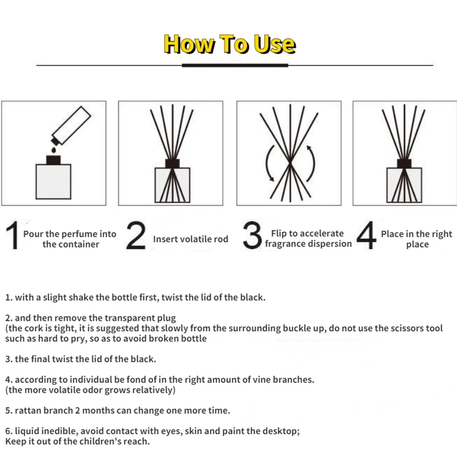 20/50Pcs Fiber Sticks Diffuser Aromatherapy Volatile Rod for Spa and Office Home Fragrance Diffuser Home Decoration 3mm*19cm 6