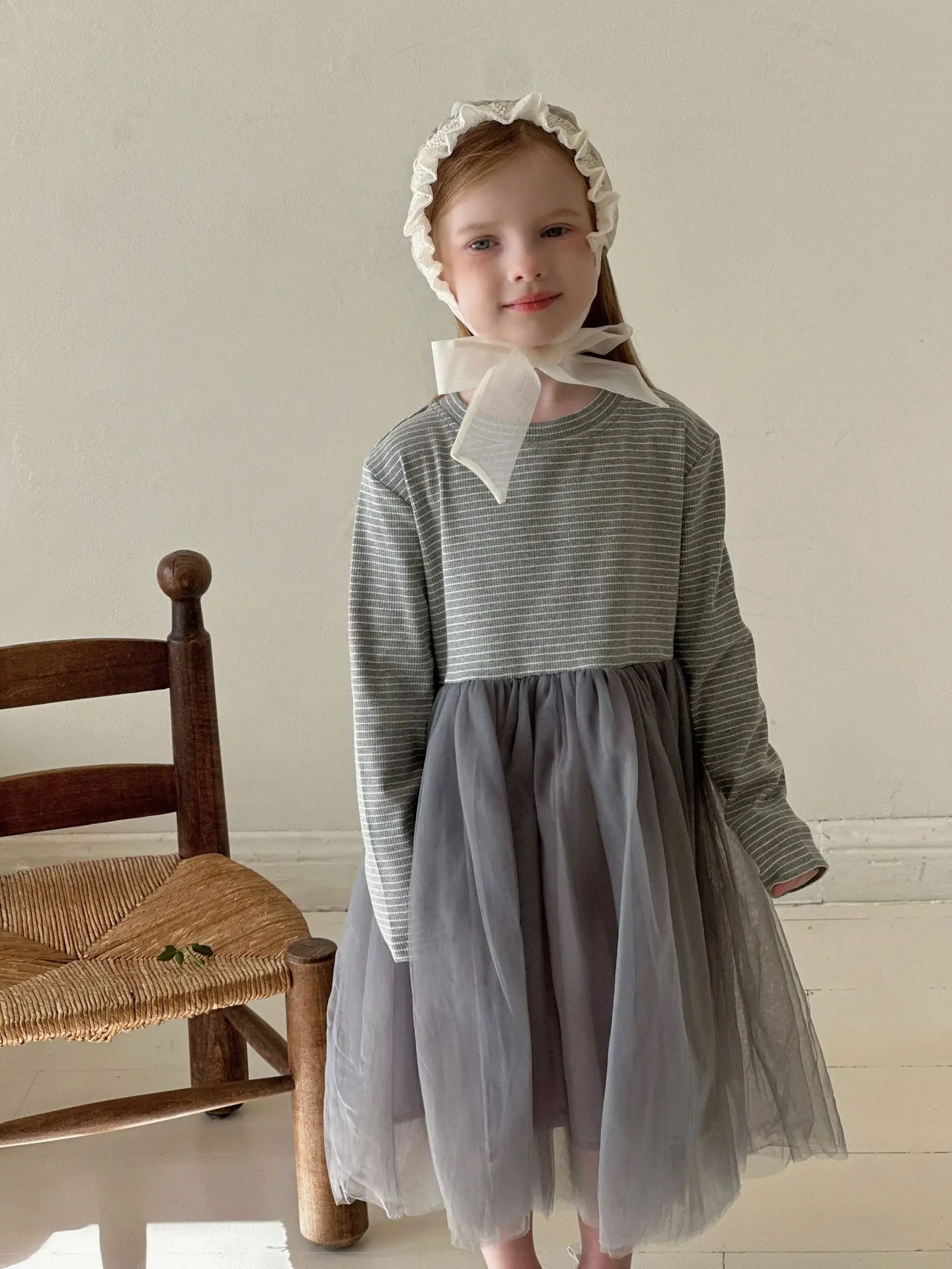 thumbnail image 1 of 2025 vestidos de primavera y otoño para niñas de 2 a 7 años, vestidos de tul de retales dulces para niños, vestidos de princesa de manga larga con estilo para niños, 1 of 6