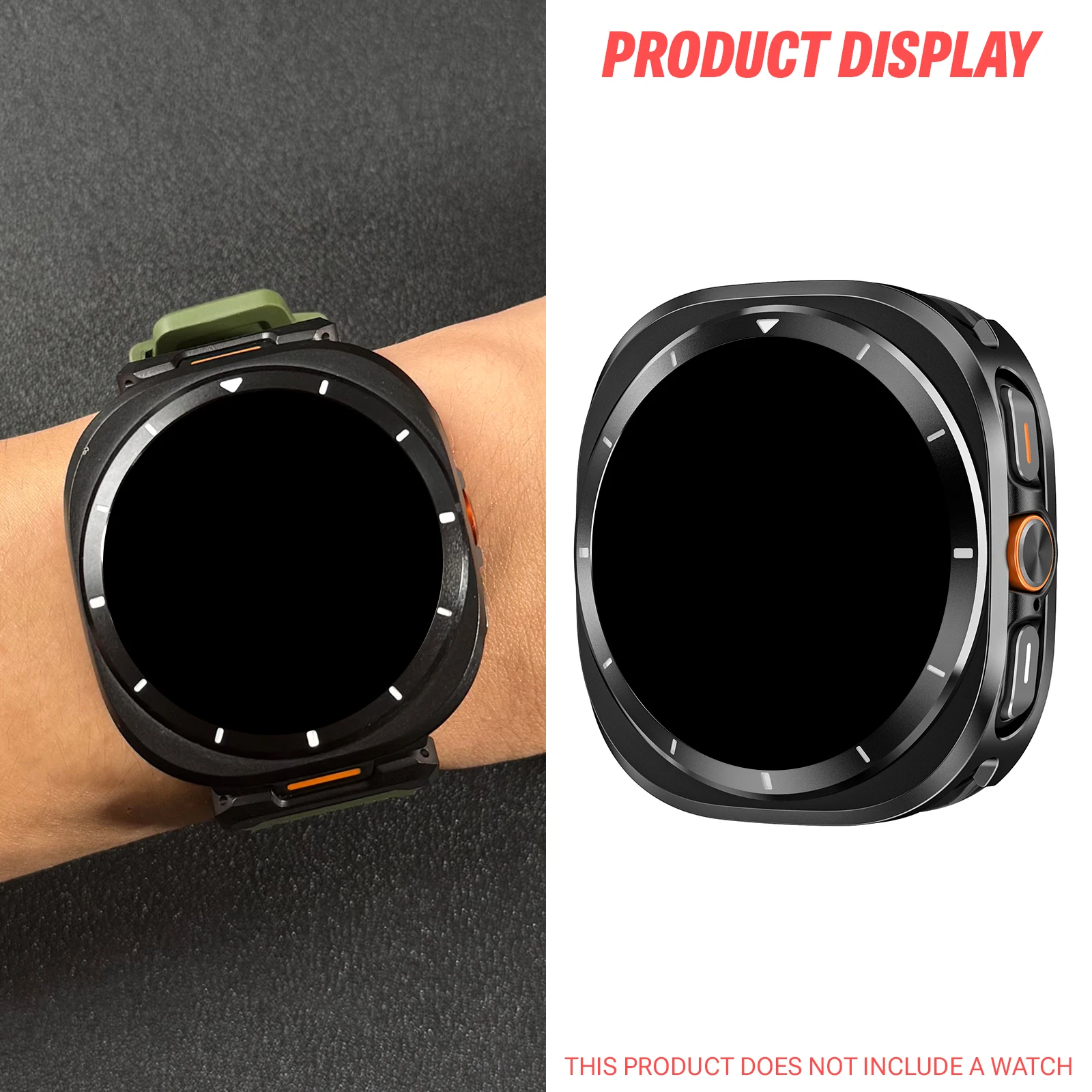 Premium Metal Protective Case for Samsung Galaxy Watch Ultra - Anti-Drop Design, No Screen Film Included