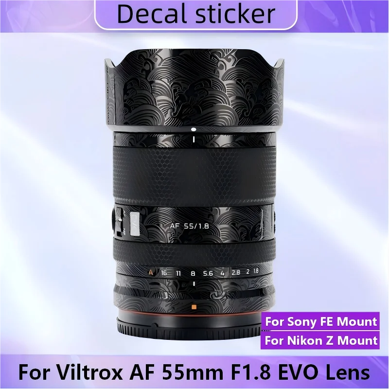 Viltrox AF 55mm F1.8 EVO FE/Z 마운트 렌즈 스티커 (Viltrox AF55F1.8 렌즈 데칼 스킨 55 1.8 랩 커버)