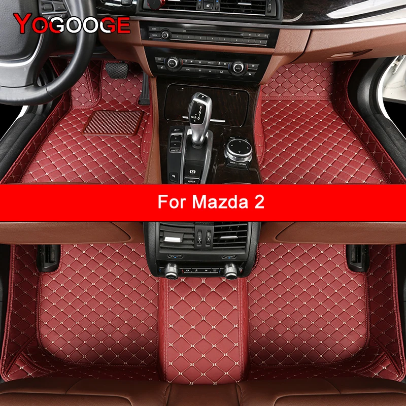 

YOGOOGE Custom Car Floor Mats For Mazda 2 Auto Accessories Foot Carpet