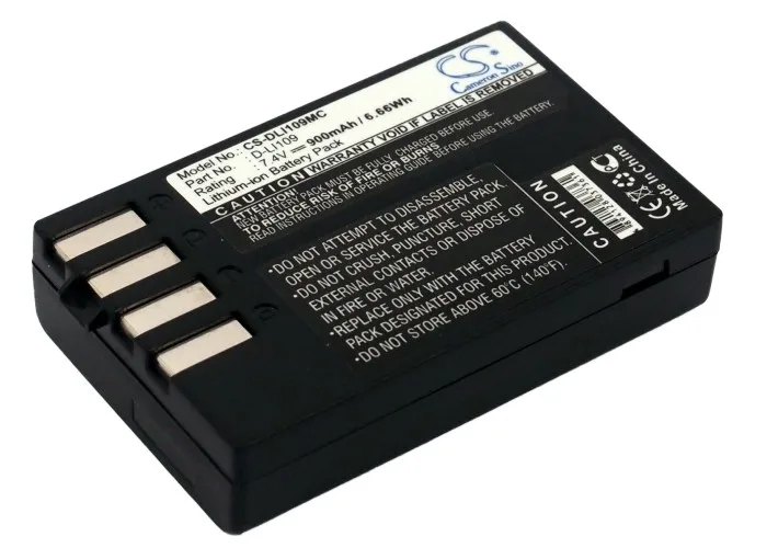 900Mah Pentax D-Li109 Batteria Per Ks2 K-S1 Ks1 K-S2 K-30 K-R K30 K-50 K-2 K50 K-500 K2 K500