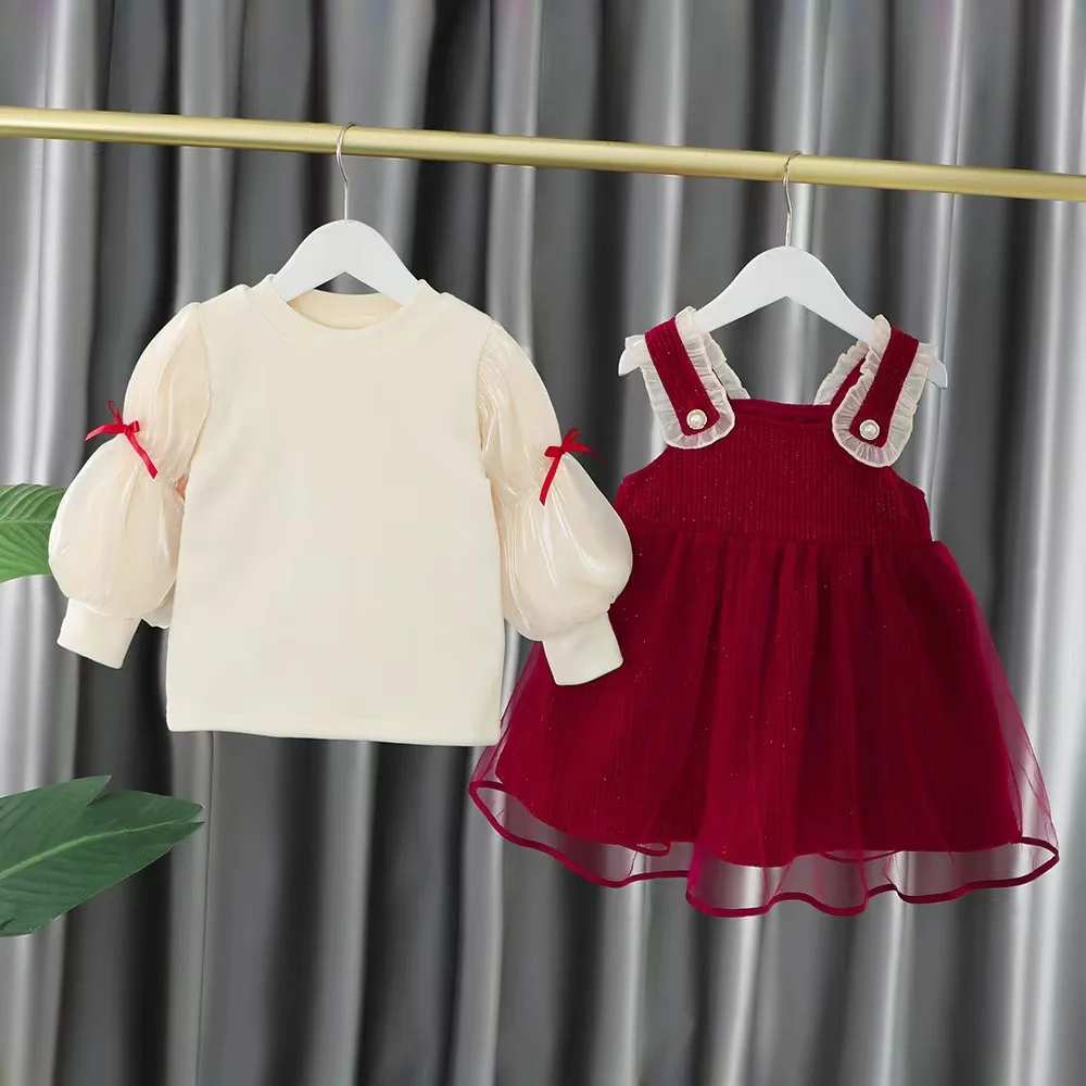 Autumn Baby Girls Clothes Sets Princess 1st Birthday Party Dresses For Girls Baby Clothing Outfits Newborn Dresses Kids Suits 3