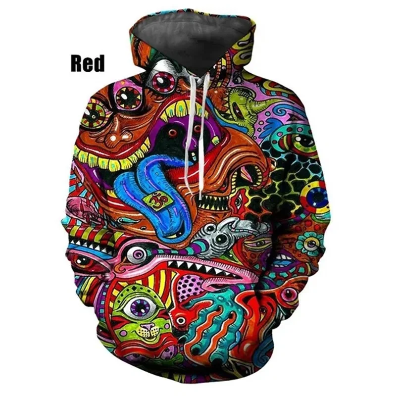 thumbnail image 1 of Sudadera con capucha con estampado 3D de arte psicodélico para hombre, sudadera con capucha a la moda, sudadera con capucha para hombre, sudaderas con capucha de talla grande, 1 of 5