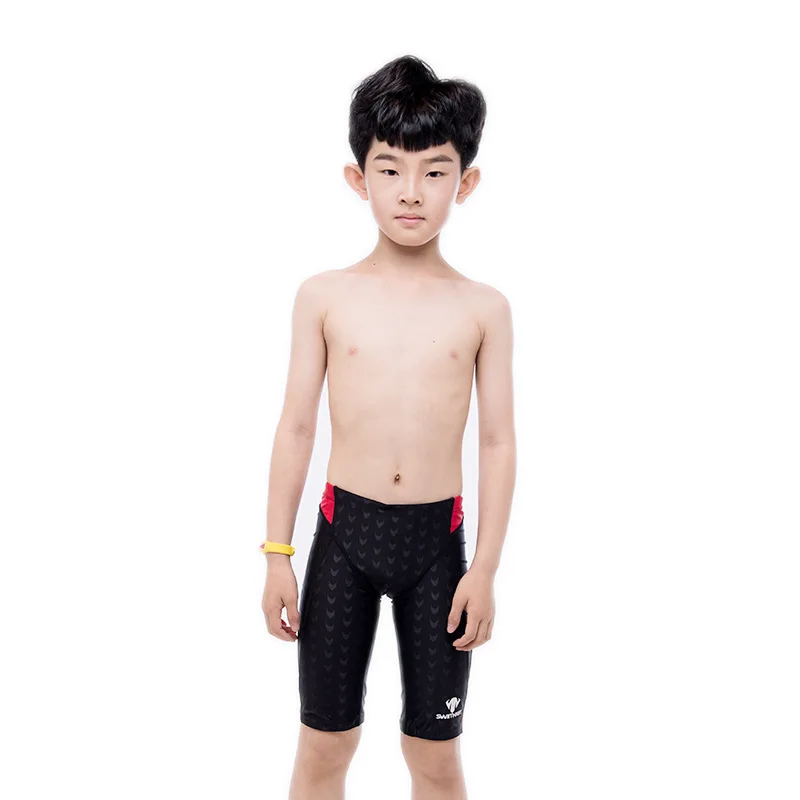 Boys Sharkskin Swim Trunks for Swimming Diving men swimming trunks